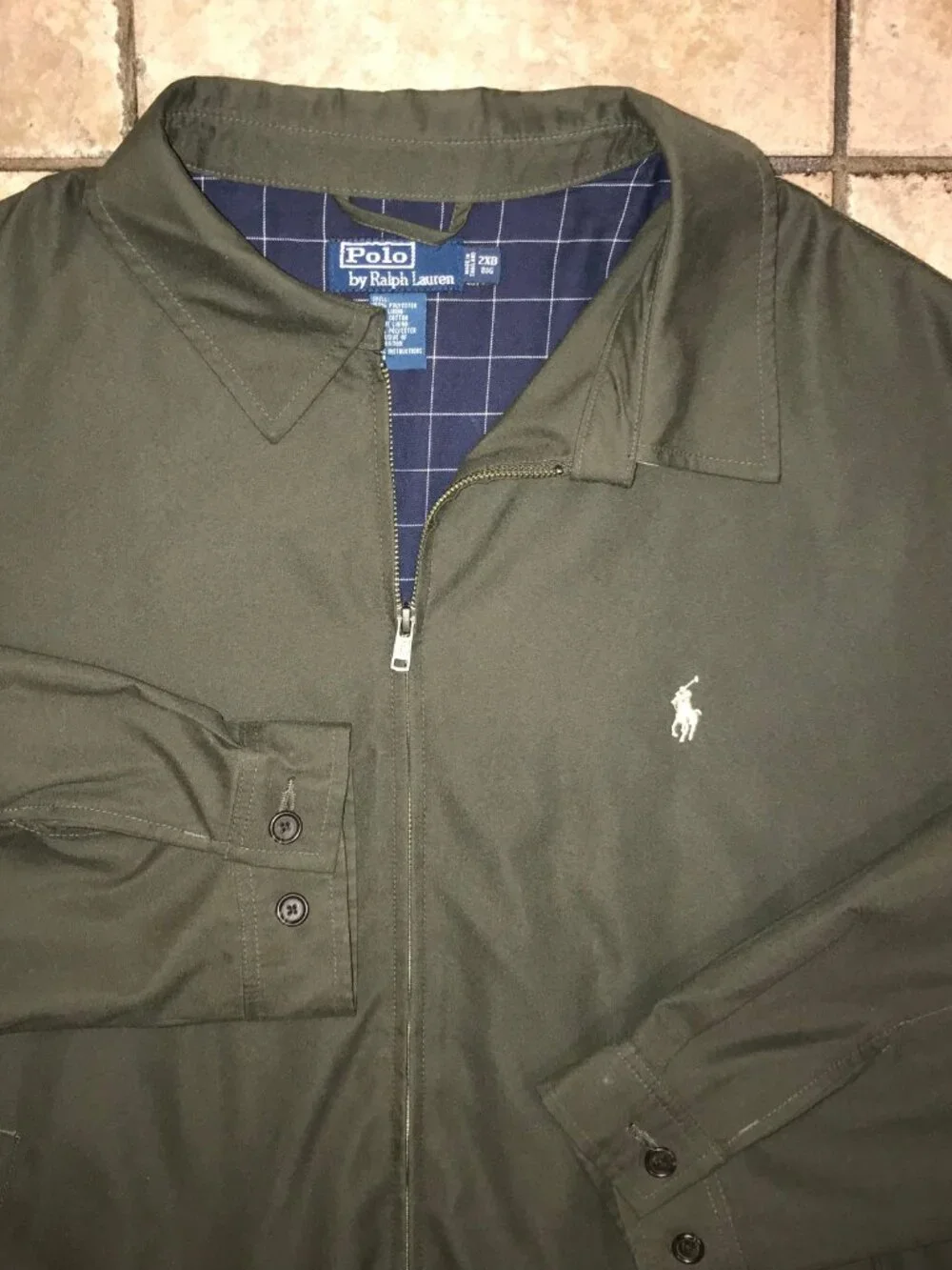Men's Polo Ralph Lauren Harrington Bi Swing Jacket-Size 2XB BIG (Olive)